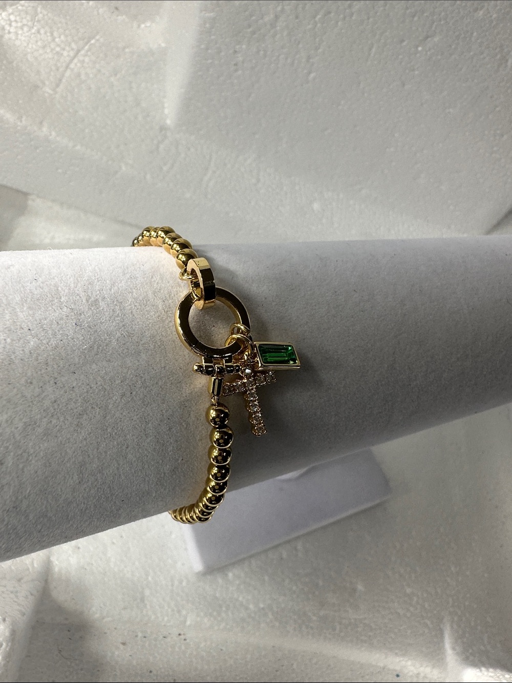 Mint & Lily Cross Charm Birthstone Bracelet